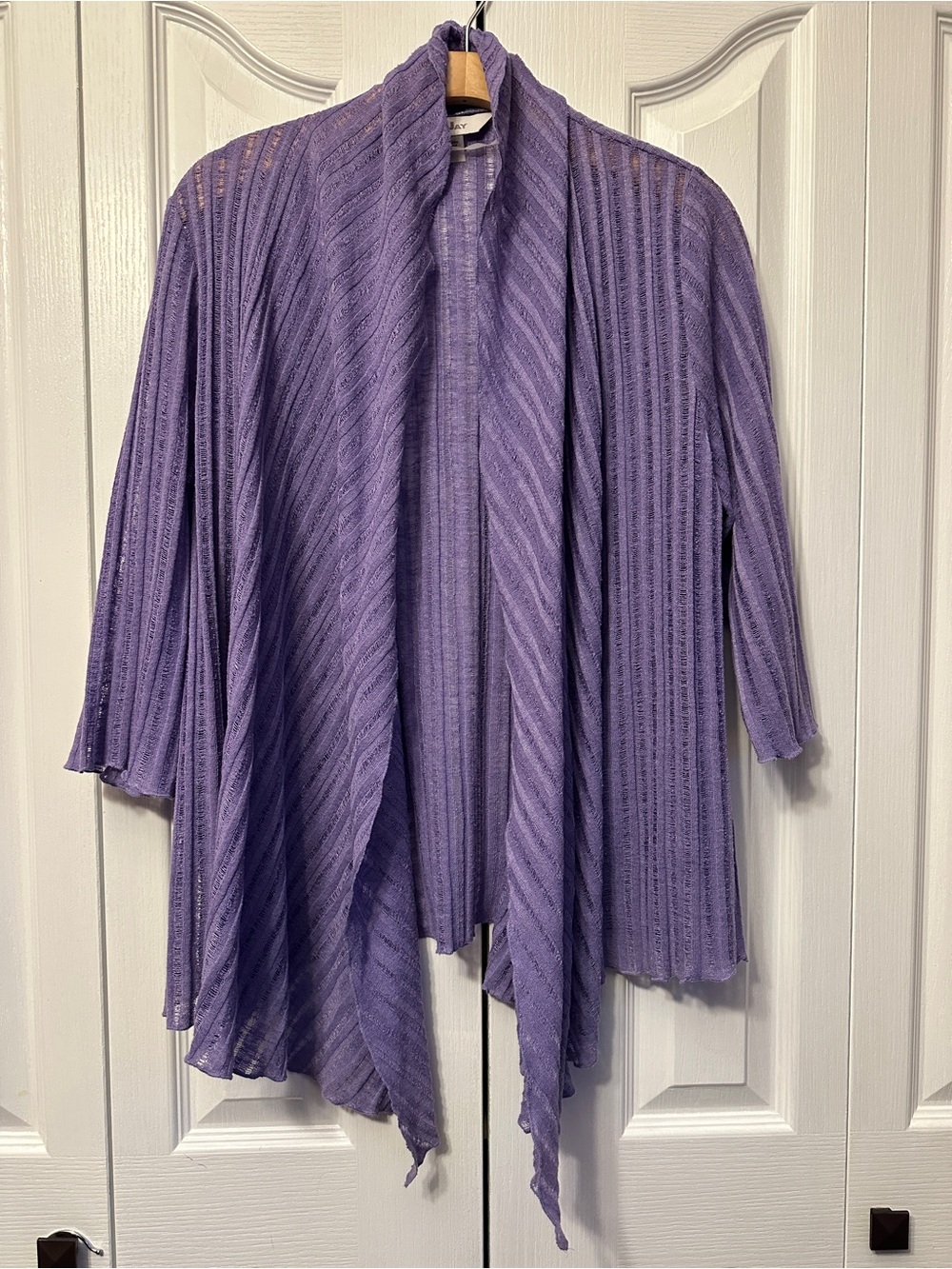 Women’s TanJay Purple Lightweight Open Cardigan